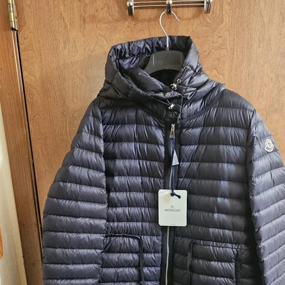 **NWT** Moncler's Raie Short Down Parka Jacket Black XL (size 5) - Picture 8 of 12